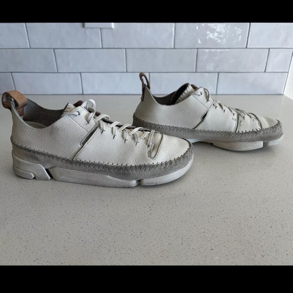 Clarks Originals Women’s Trigenic Flex 2 Vibram White Leather Trainers Size 8.5M - Picture 4 of 6